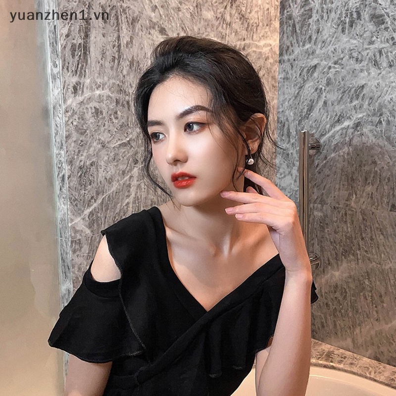 1 Đôi Bông Tai Ngọc Trai Thời Trang Hàn Quốc