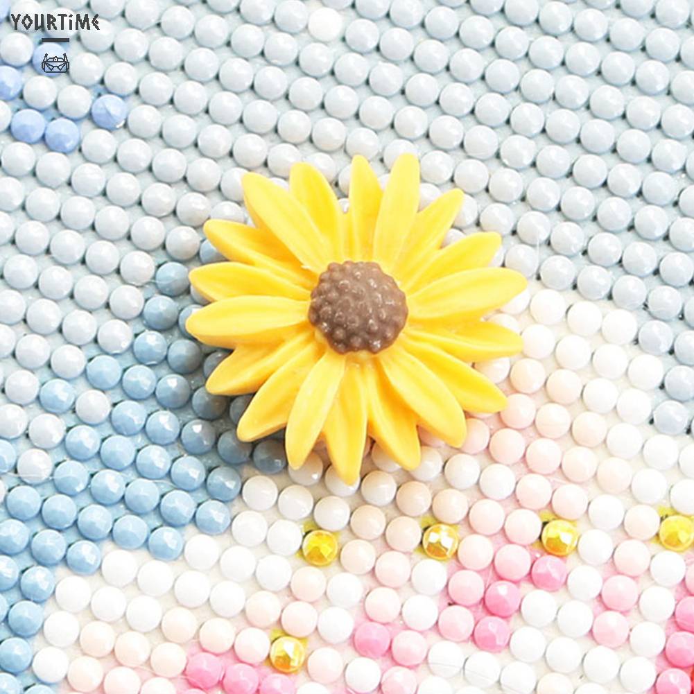 Vỏ Tranh Đính Đá 5D Tự Làm Có Nam Châm Hình Hoa Trang Trí Nhà Cửa