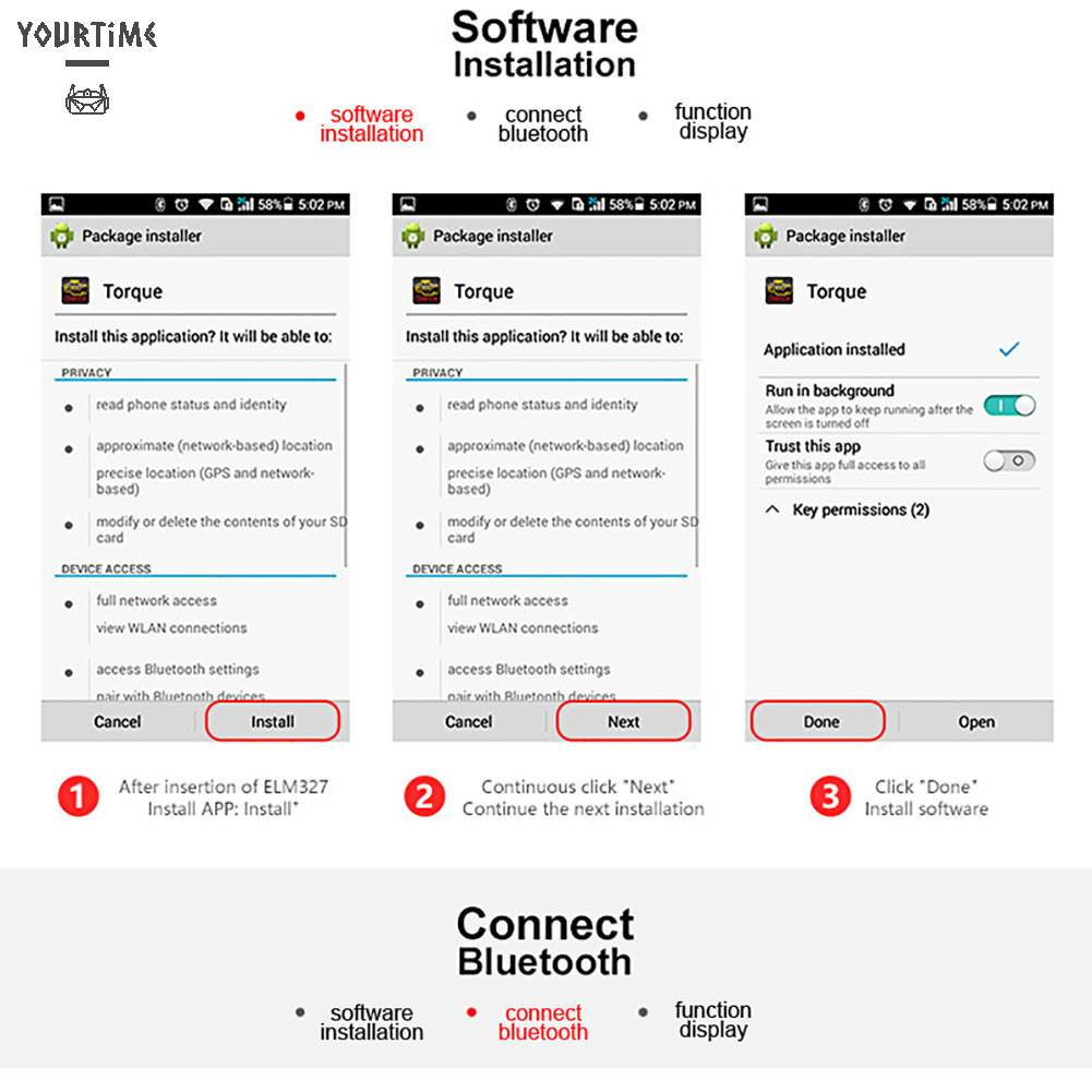 Thiết Bị Quét Bluetooth V1.5 OBD2 Cho Windows 7 / 8 Android