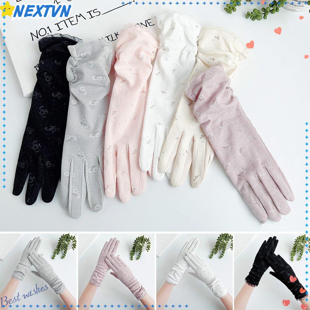 Găng Tay Chống Nắng Tia UV Bằng Lụa Lạnh Thời Trang Mùa Hè