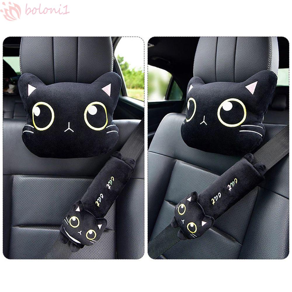Gối Tựa Đầu Hình Mèo Đen Sáng Tạo Cho Xe Hơi