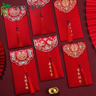 10 Bao lì xì mừng năm mới 2022 màu đỏ phối dây tua đẹp mắt