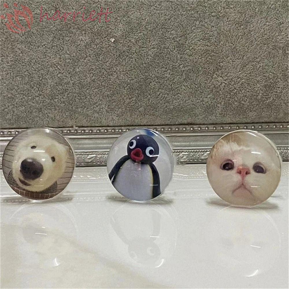 Giá Đỡ Điện Thoại Trong Suốt Hình Chó / Mèo 3D Hàn Quốc|Dụng Cụ Kẹp Tay Cầm Tok Tiện Lợi