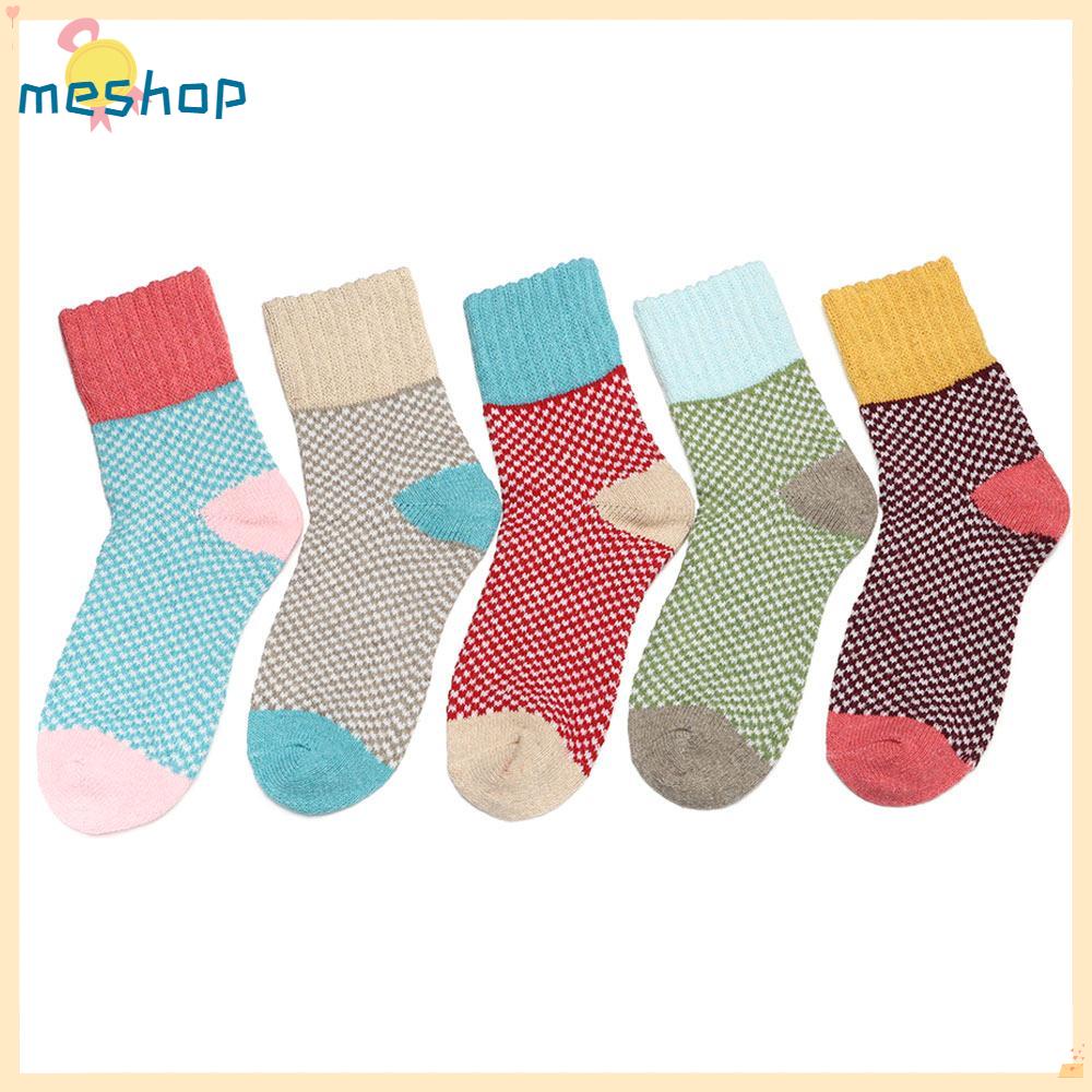 Set 5 Đôi Vớ Dày Giữ Ấm Thoải Mái Thời Trang