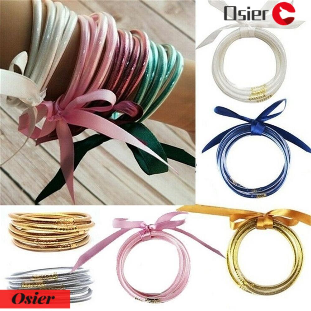1 Vòng Tay Lấp Lánh Thời Trang Thích Hợp Làm Quà Tặng|Vòng Tay Nhựa Màu Xanh Dương