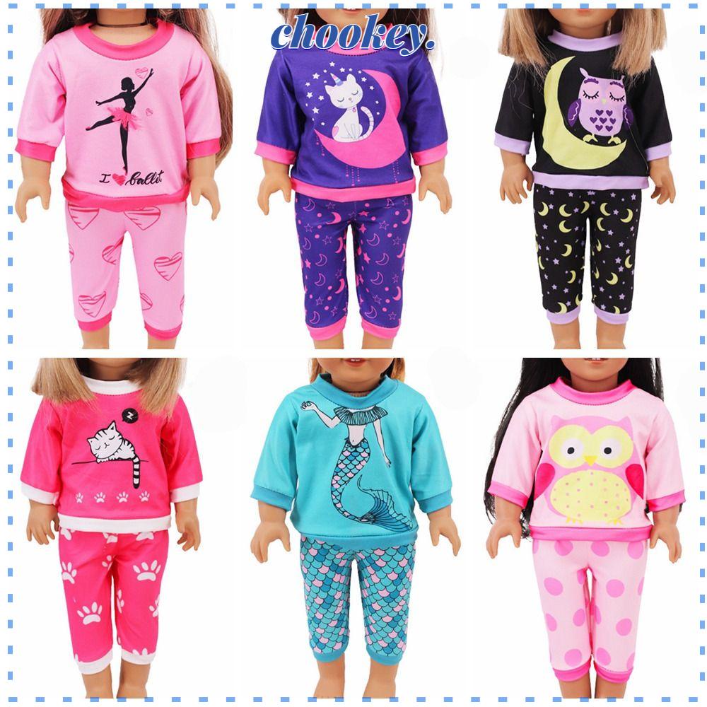 CHOOKEY Set Áo Thun Và Quần Dài Thay Đổi Cho Búp Bê
