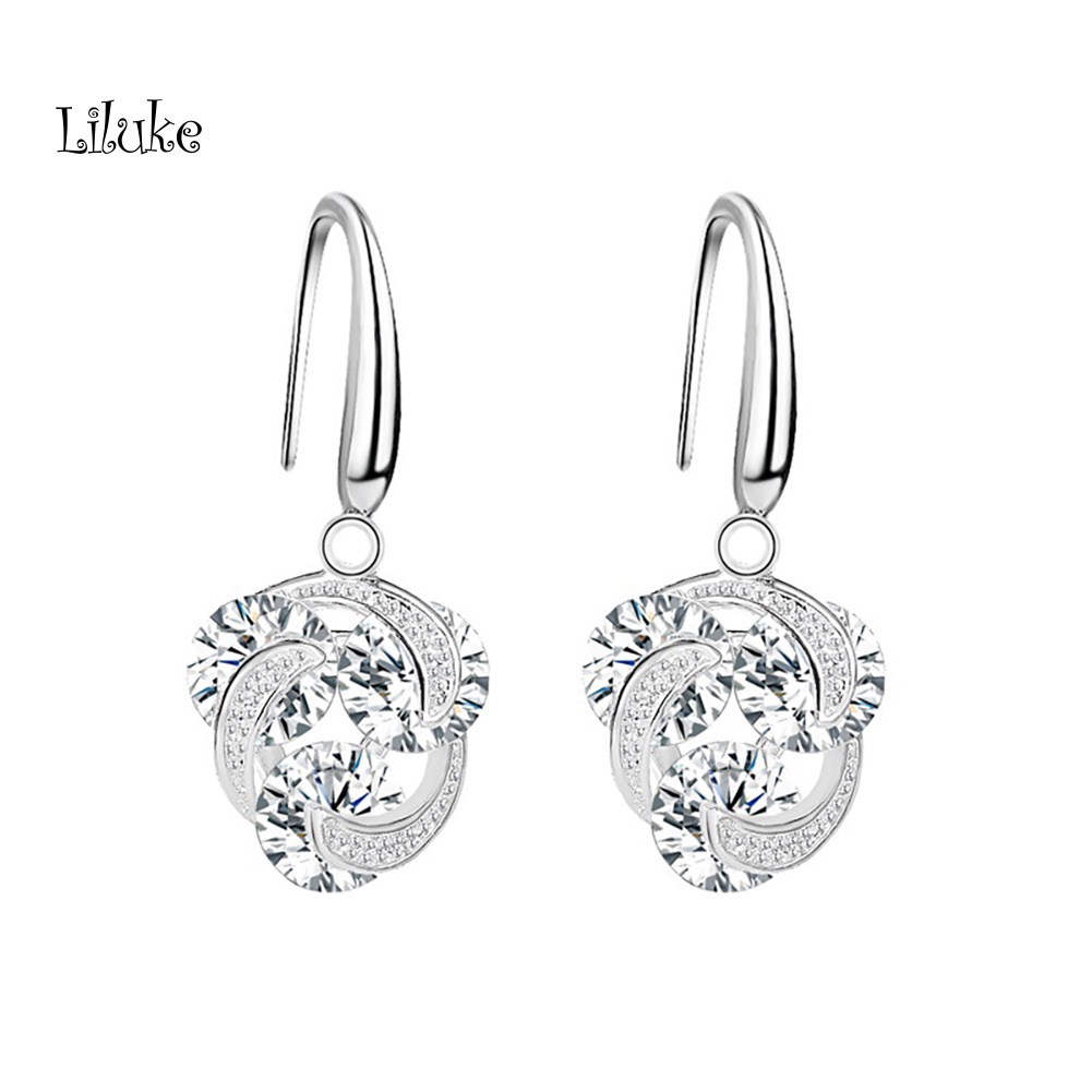 Đôi Khuyên Tai HìNh CốI Xay Gió ĐíNh Zirconia NhiềU MàU ThờI Trang Cho Nữ