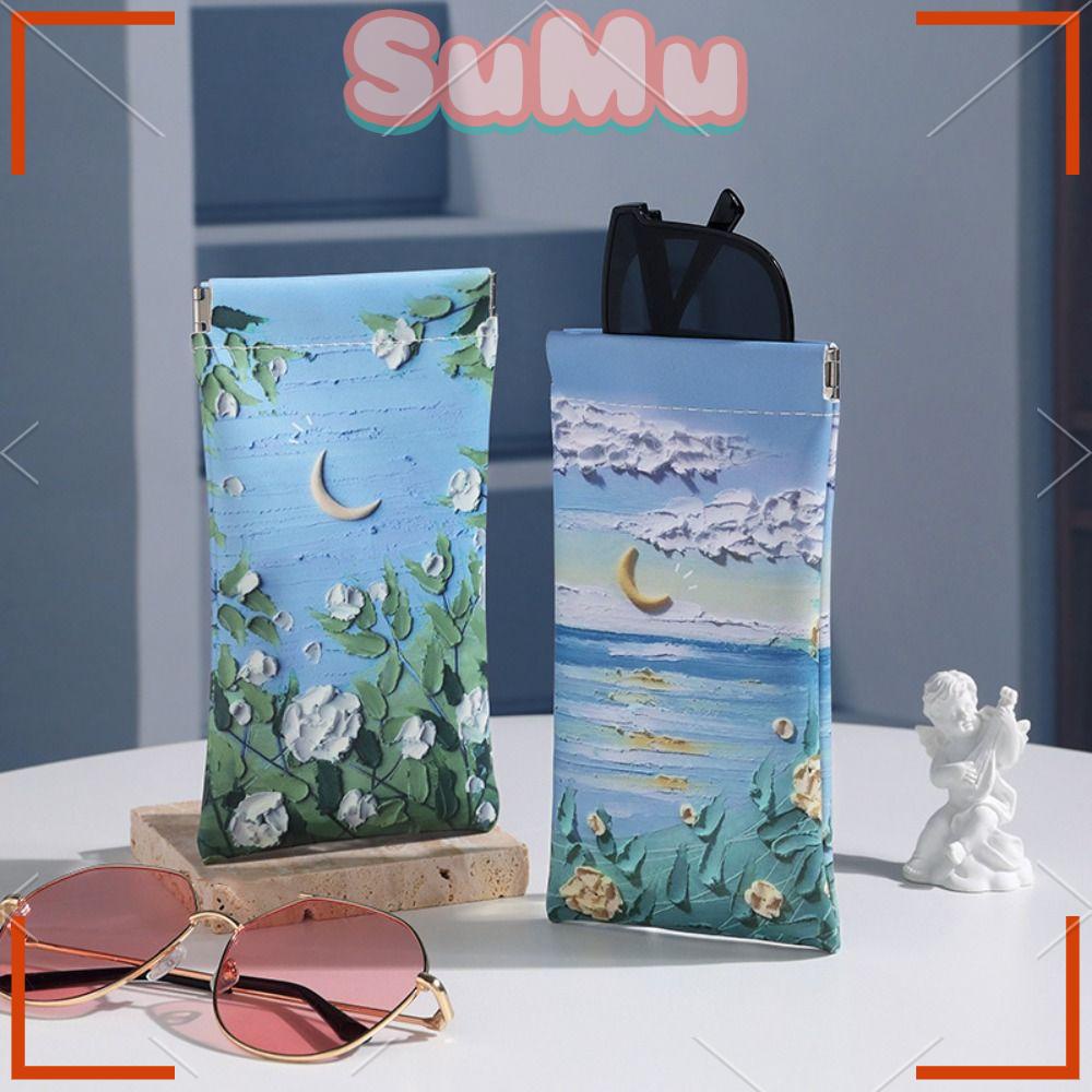 Túi Đựng Mắt Kính Tự Động Đóng In Họa Tiết Hoa Cho Unisex