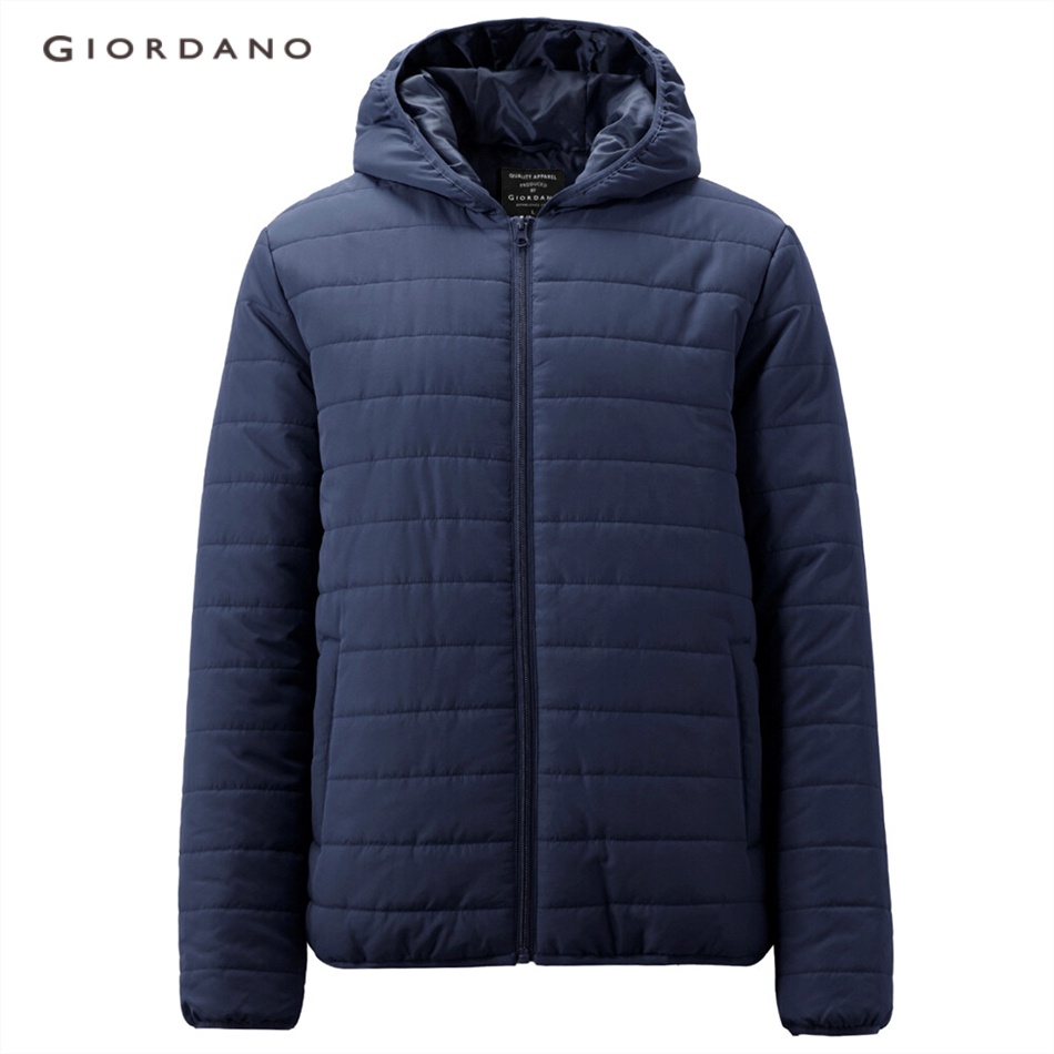 Giordano Nam Giới Áo Khoác Có Mũ Trùm Đầu Màu Trơn Nhiều Túi 13072817