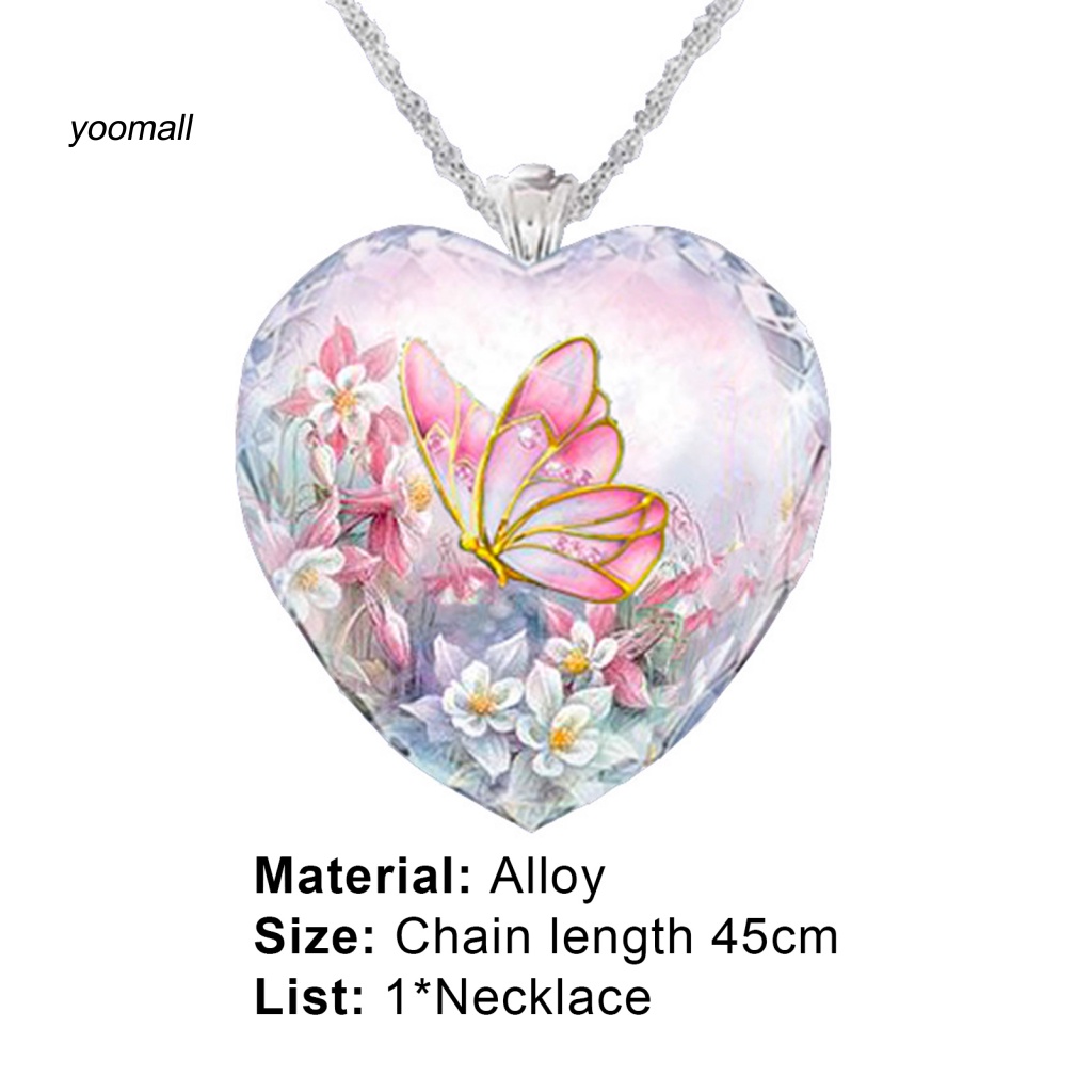 Vòng cổ Hợp Kim Mặt Hình Trái Tim / Bướm Tinh Tế Thời Trang Cho Nữ