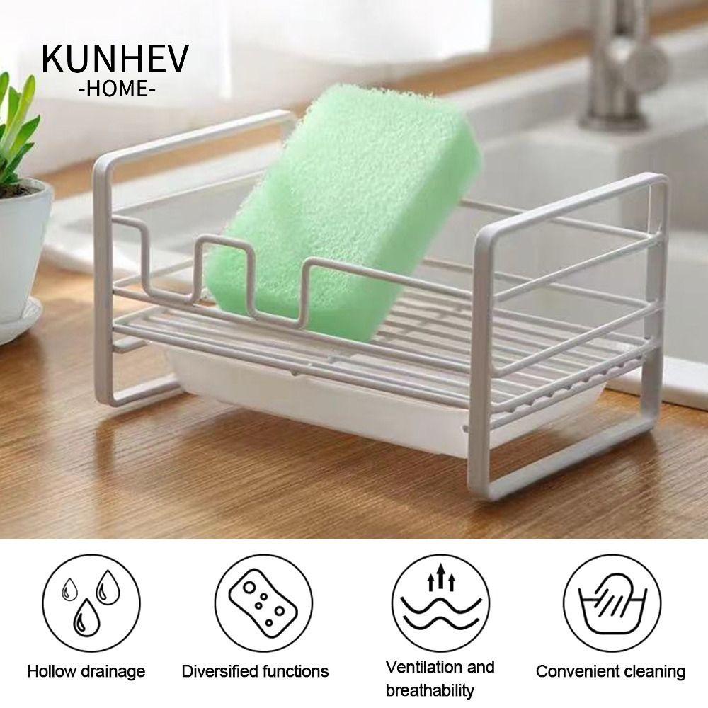 KUNHEV Giá Đỡ Bọt Biển / Xà Phòng Gắn Bồn Rửa Nhà Tắm Siêu Bền Tiện Dụng