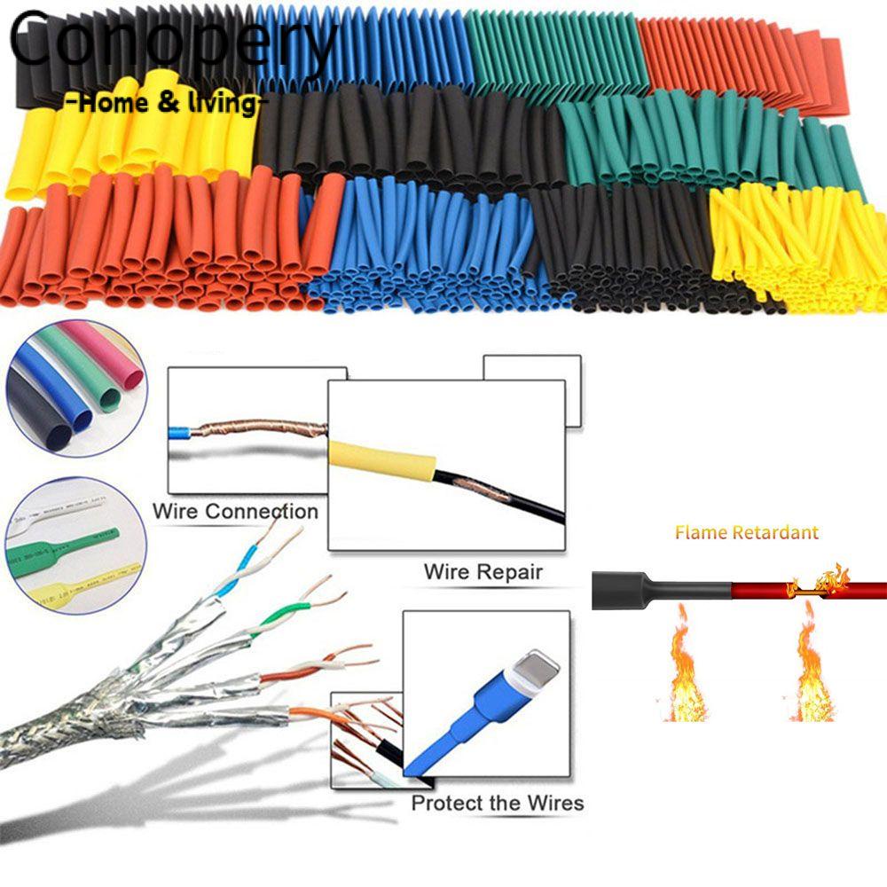 CONOPERY Set 164 / 328 / 560 / 750 Vỏ Bọc Dây Điện Cách Nhiệt Bằng Polyolefin