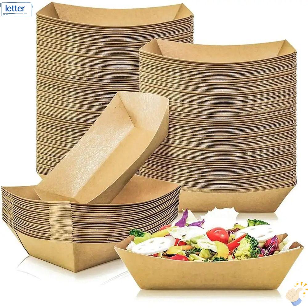 LET Bộ 250 Túi Giấy Kraft Dùng Một Lần Đựng Thức Ăn Chịu Được Sức Nặng Thân Thiện Với Môi Trường