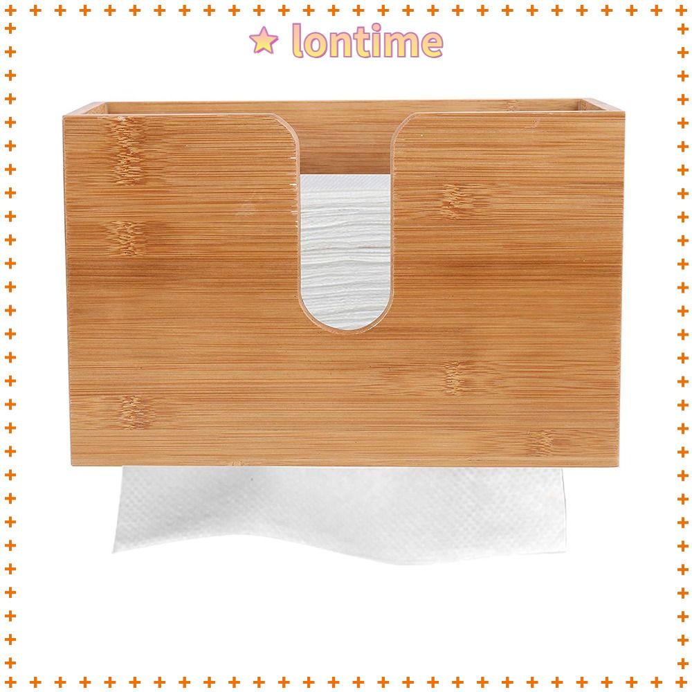 Giá Đỡ Khăn Giấy Bằng Gỗ Tre Tự Nhiên Gắn Tường Không Đục Lỗ Thông Dụng Cho Nhà Vệ Sinh / Văn Phòng