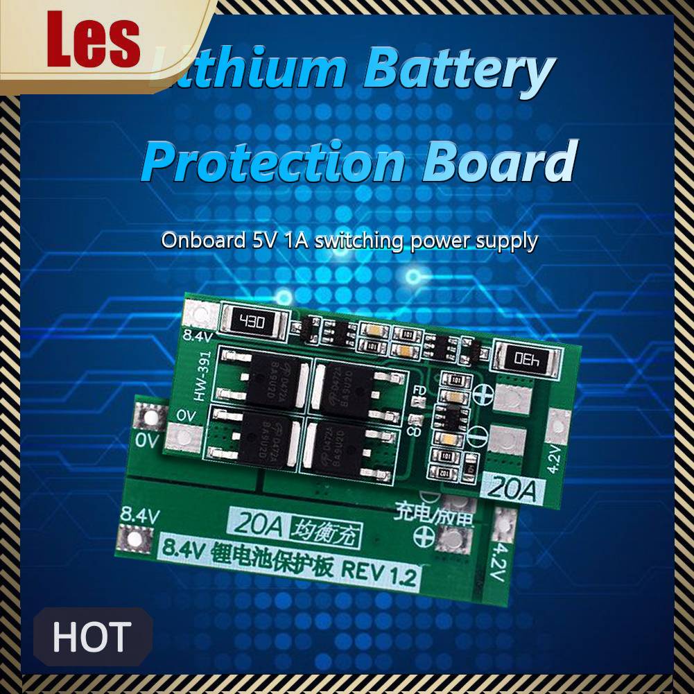 Bảng MạCh SạC Pin Lithium HW-391 2S 20A 18650 BMS