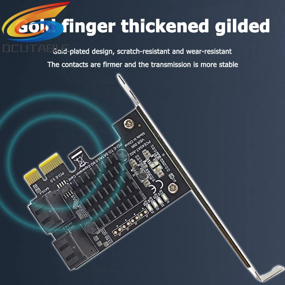 Card ChuyểN ĐổI 4 CổNg SATA III 6Gbps SATA 3.0 Sang PCIe 1X + Khung