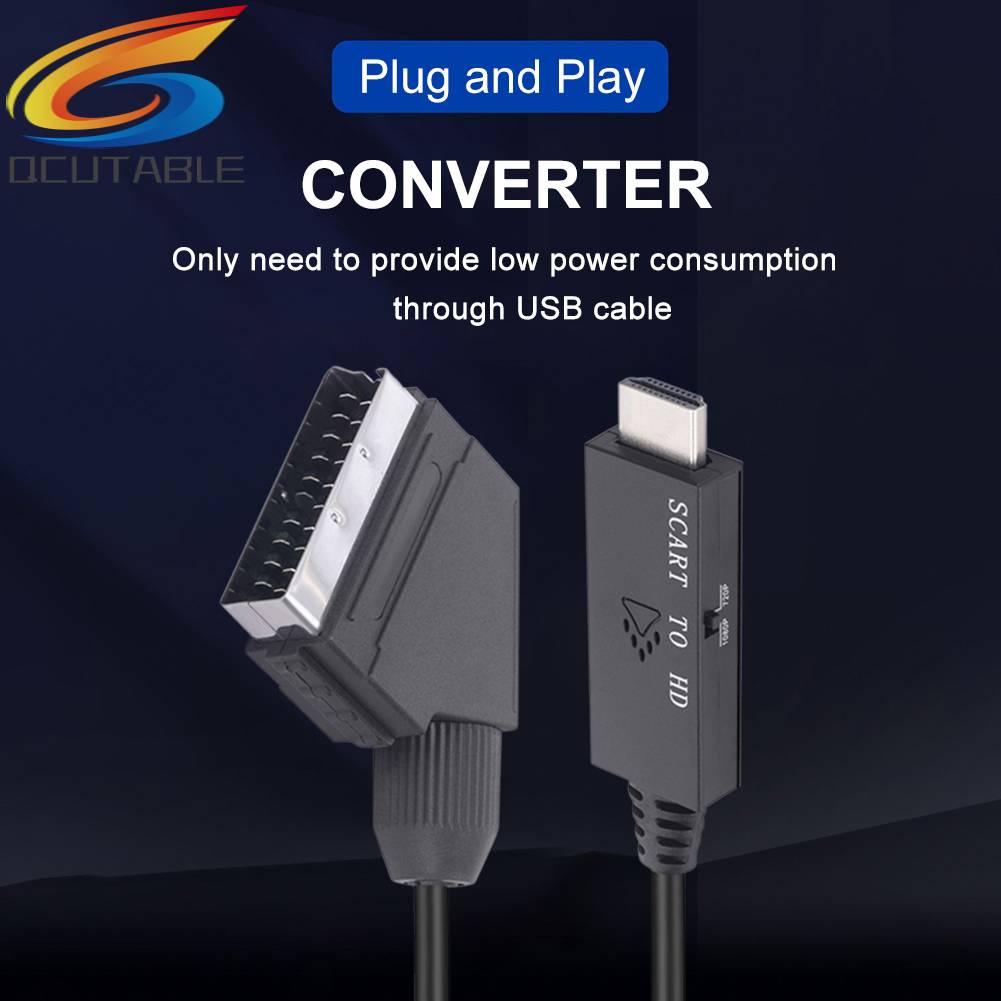 Bộ ChuyểN ĐổI Âm Thanh / Video 1m Scart Sang HDMI-compatible 1080P Cho Set-top Box