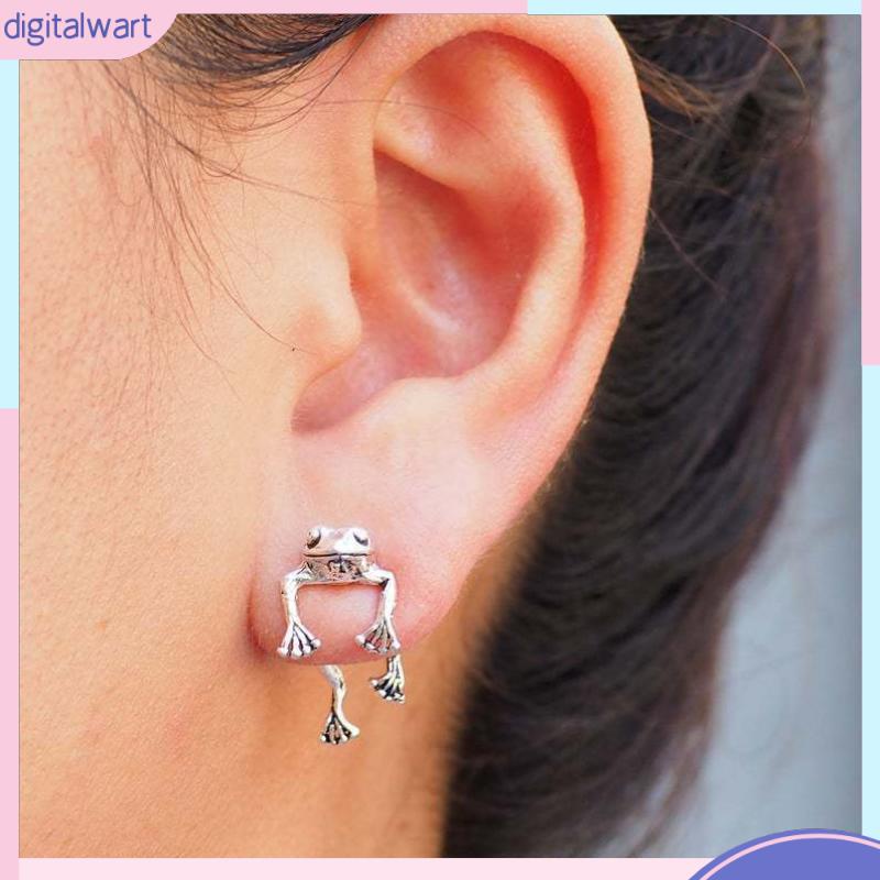 Bông Tai Bạc Hình Chú Ếch Phong Cách Âu Mỹ Cổ Điển Thời Trang Dành Cho Nữ