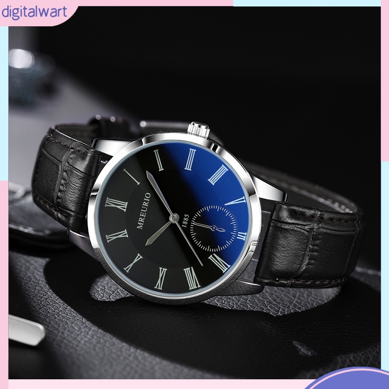 Đồng Hồ Đeo Tay Màu Xanh Dương Phong Cách Doanh Nhân Thời Trang Cho Nam