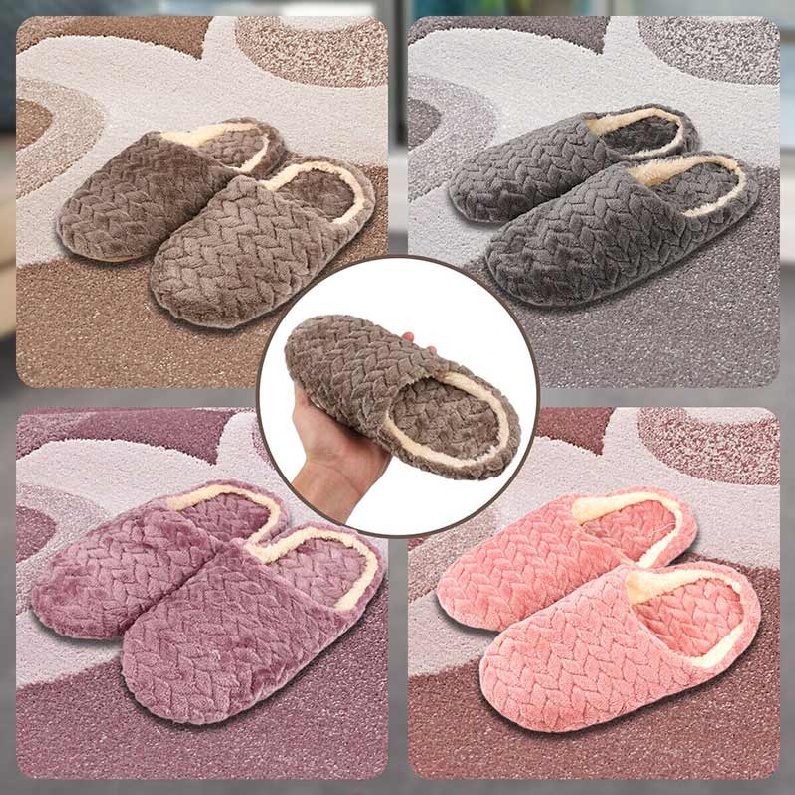 New 1 pair Ladies Women Winter Warm Lined Bedroom House Slippers Shoes