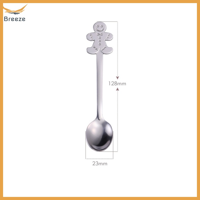 Bộ 4 Muỗng Cà Phê Bằng Thép Không Gỉ Phong Cách Giáng Sinh