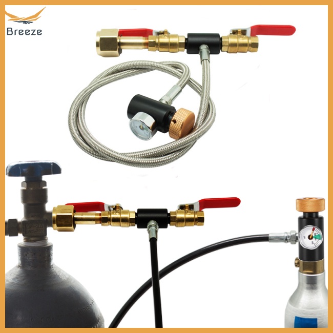 Đầu Nối Chuyển Đổi Bình Nước CO2 G1 / 2 Kèm Ống Nạp CO2 Tiện Dụng Cho Sodastream