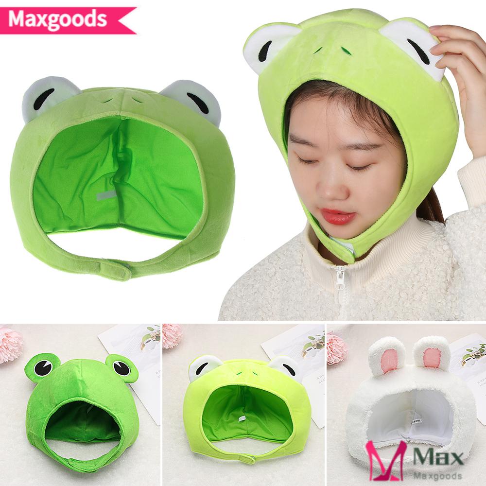 MAXG Mũ Giữ Ấm Mùa Đông Hình Ếch / Thỏ Mắt To Dễ Thương Cho Nam / Nữ