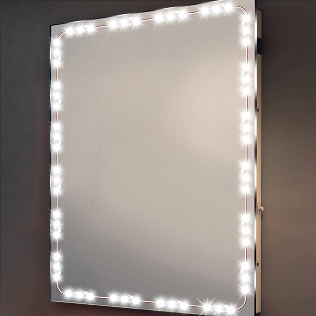 (runbu) Dải Đèn LED Vanity Phong Cách Hollywood Siêu Sáng Điều Khiển Cảm Ứng Điều Chỉnh Độ Sáng Cho Gương Trang Điểm Để Bàn Phòng Tắm