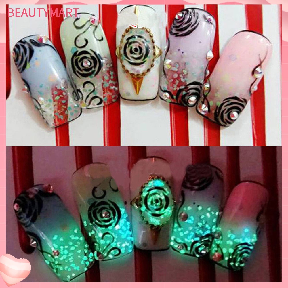 Bột Acrylic Dạ Quang Lấp Lánh Dùng Trang Trí Móng Tay Nghệ Thuật DIY