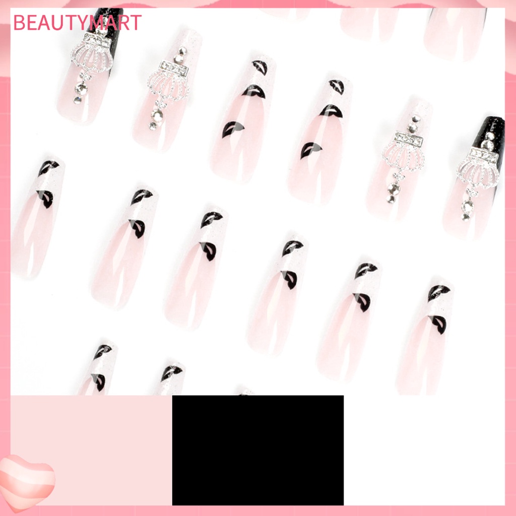 1 Bộ Móng Tay Giả Bằng ABS Màu Sắc Sống Động Sang Trọng