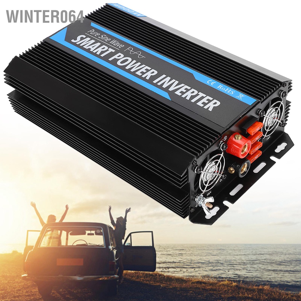 Winter064 12V Đến 220V 1500W Sóng Sin Nguyên Chất Máy Biến Điện Áp Đa Năng Cho Xe Hơi