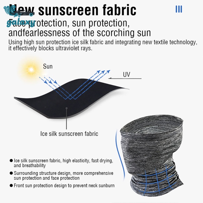 Galaxy Khẩu Trang Lụa Lạnh Che Mặt Chống Nắng Chống Gió Thoáng Khí