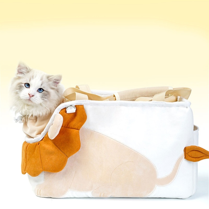 Túi Tote Di Động Thoáng Khí Trọng Lượng Lớn Họa Tiết Hoạt Hình Cửa Sổ Cho Thú Cưng