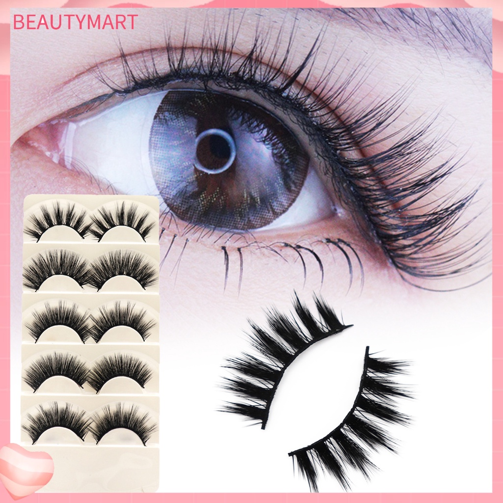 Bộ 5 Cặp Lông Mi Giả 807 / M14 / C3 / DC012 / W10 Có Thể Tái Sử Dụng