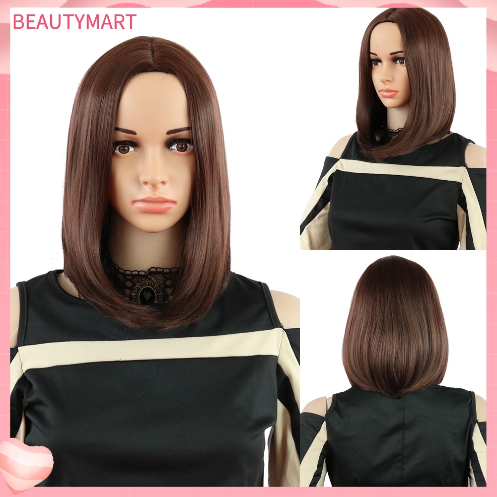 Tóc Giả Ngắn Thẳng Chịu Nhiệt Độ Cao Thời Trang Cho Nữ