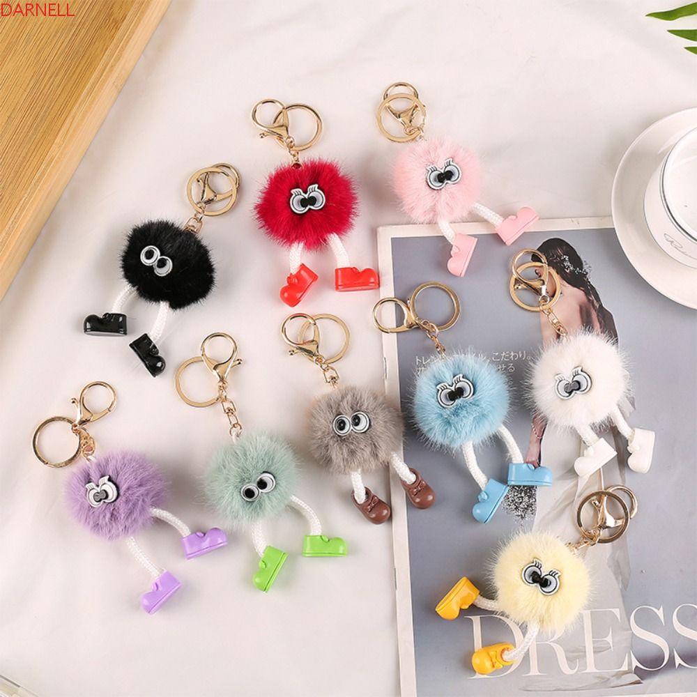 DARNELL Móc Chìa Khóa Xe Hơi Hình Búp Bê Hoạt Hình Dễ Thương Giá Đỡ