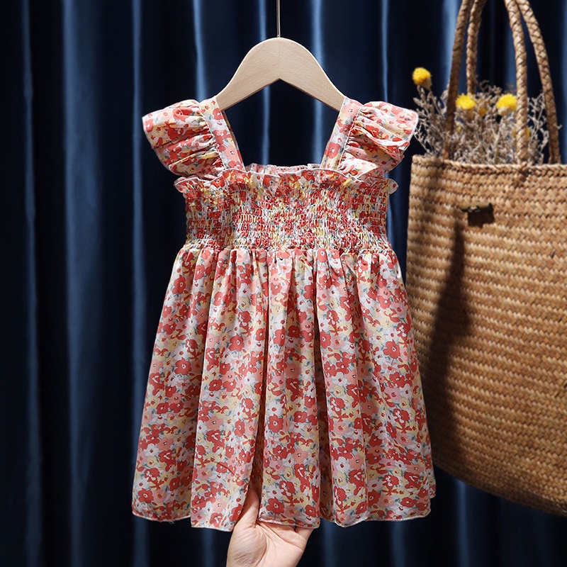 Đầm Hoa Mềm Mại Thoải Mái Thời Trang Mùa Hè Cho Bé Gái