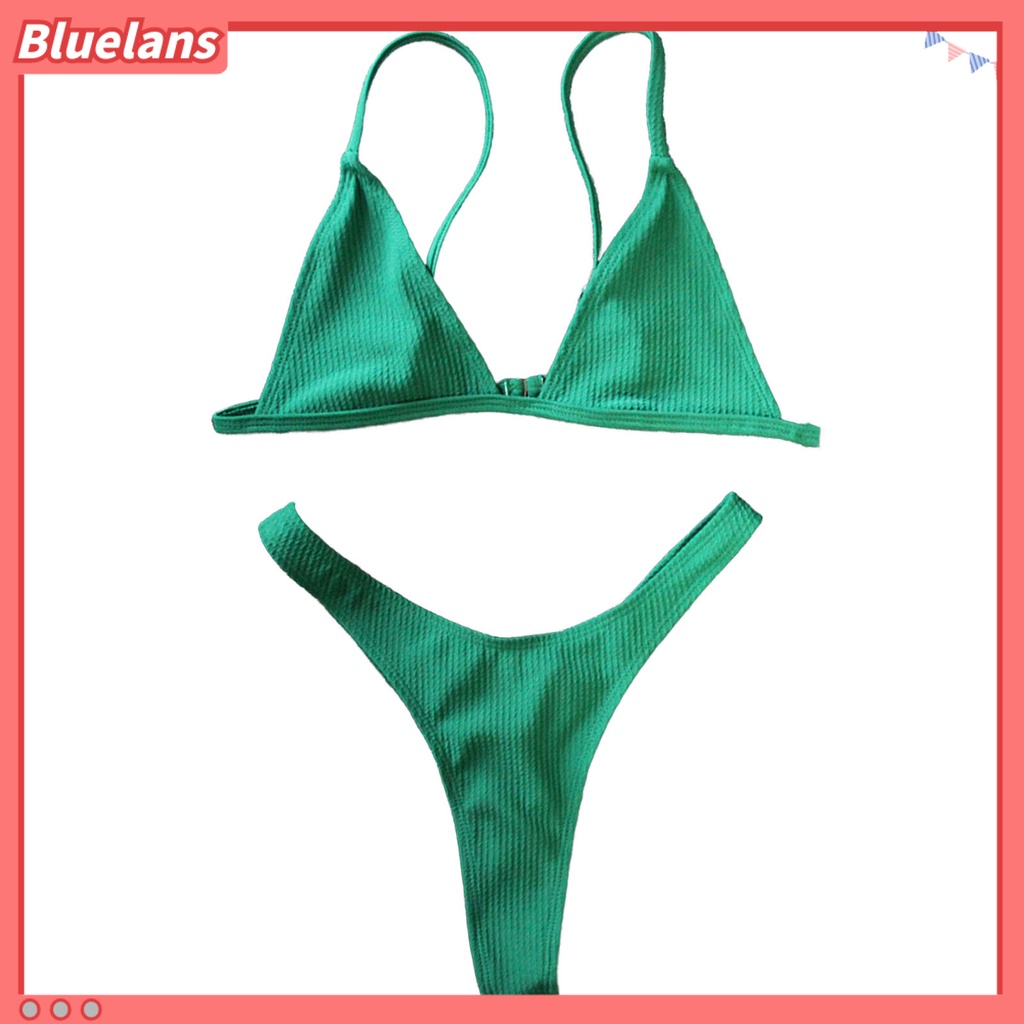 Bộ Đồ Bơi 2 Mảnh Hở Lưng Cổ Chữ V Có Đệm Mút Dành Cho Nữ