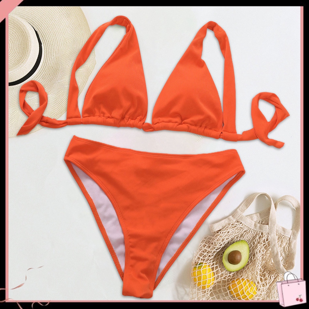 Bộ Đồ Bơi 2 Mảnh Màu Sắc Thời Trang Quyến Rũ Cho Nữ