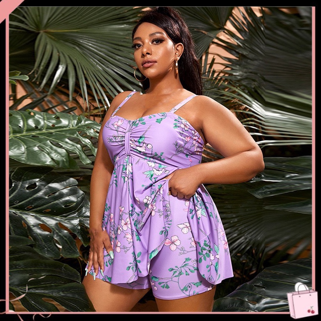 1 Bộ Đồ Bơi Bằng Polyester Mềm Mại In Họa Tiết Có Miếng Đệm Ngực Dành Cho Nữ