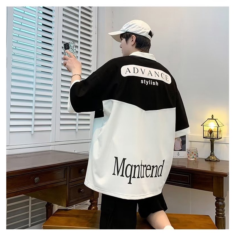 Áo Thun polo Ngắn Tay Phong Cách Đường Phố Thời Trang Mùa Hè Cho Nam