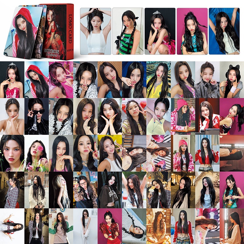 I-DLE Soyeon LOMO Card Set 55 Tấm Thẻ Ảnh Hình Nhóm Nhạc KPOP