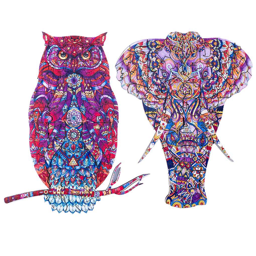 Bộ Đồ Chơi Xếp Hình Bằng Gỗ Hình Động Vật Dành Cho Người Lớn Và Trẻ Em