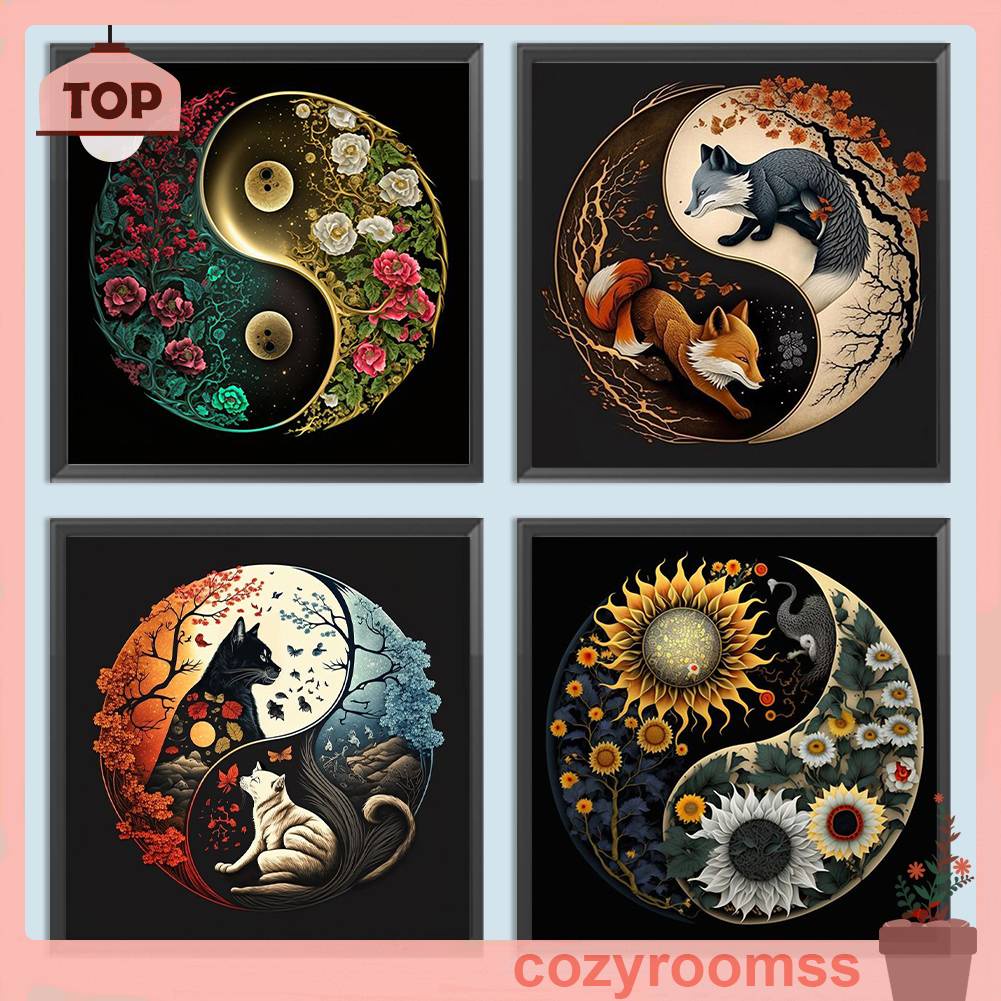 Tranh Đính Đá Kim Cương Toàn Bộ 5D DIY Hình Vẽ Trừu Tượng Trang Trí Nhà Cửa