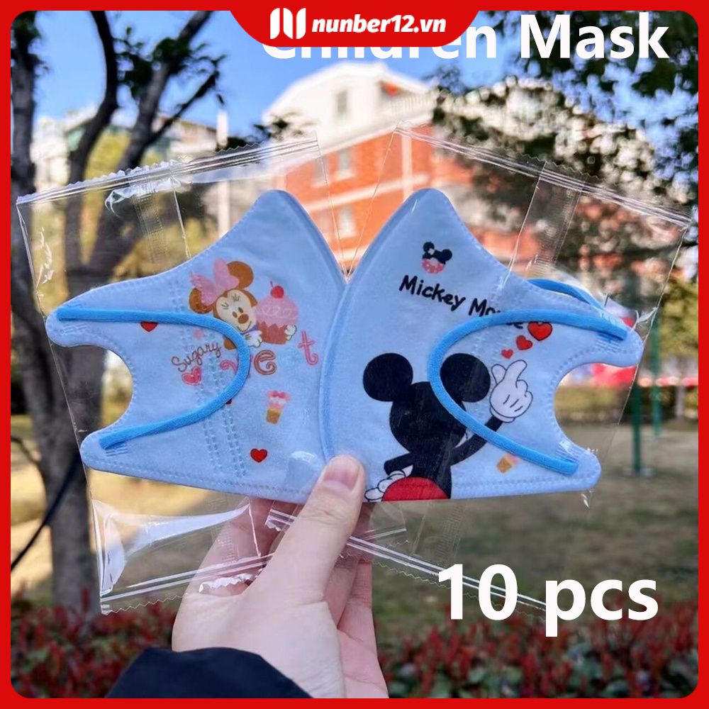 Mặt Nạ Trẻ Em Mickey 3D Bảo Vệ Bốn Lớp Dùng Một Lần Vào Mùa Hè Bảo Vệ Tia UV Mặt Nạ Hoạt Hình Mỏng Thoáng Khí Hình In Dễ Thương Bé Trai Bé Gái 10 Cái 50 Cái (number12.vn.)