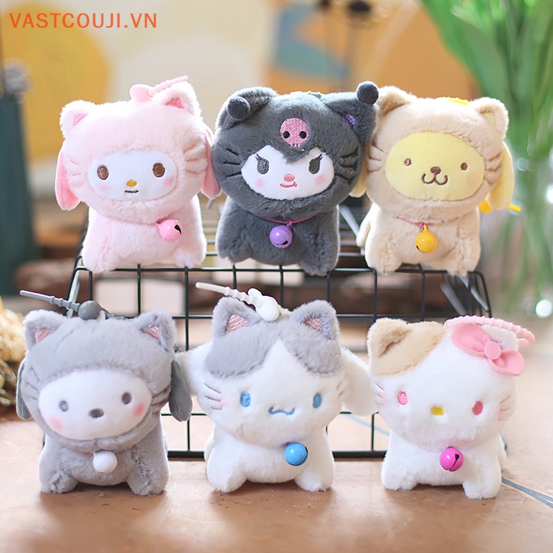 Móc Khóa Hình Búp Bê Nhồi Bông Sanrio Kuromi Dễ Thương