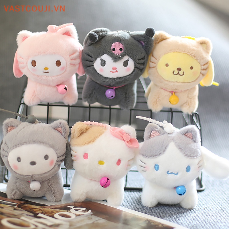 Móc Khóa Hình Búp Bê Nhồi Bông Sanrio Kuromi Dễ Thương
