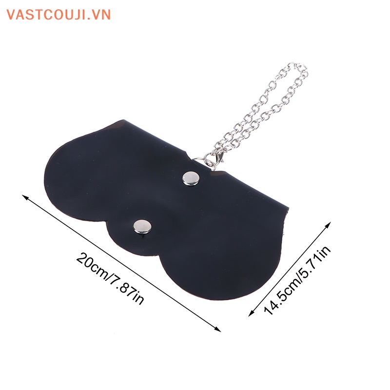 1 Túi Đựng Mắt Kính Bằng PVC Laser Trong Suốt Phối Dây Xích Kim Loại Độc Đáo Thời Trang Cho Nữ