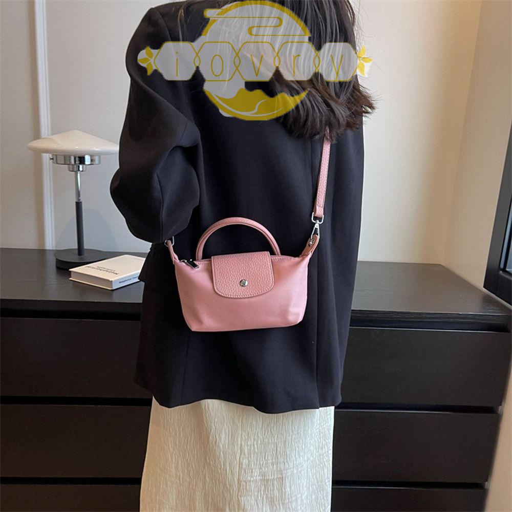 Túi Đeo Chéo Hình Vuông Mini Bằng Nylon Màu Ngà Có Khóa Kéo Thời Trang Cho Nữ