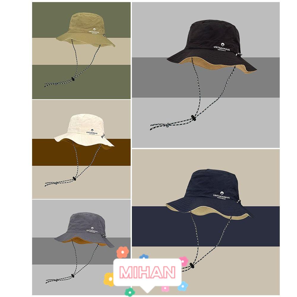 MIHAN1 Nón Tai Bèo Vành Tròn Họa Tiết Rằn Ri Bằng Polyester Màu Sắc Thời Trang Cho Nam Và Nữ